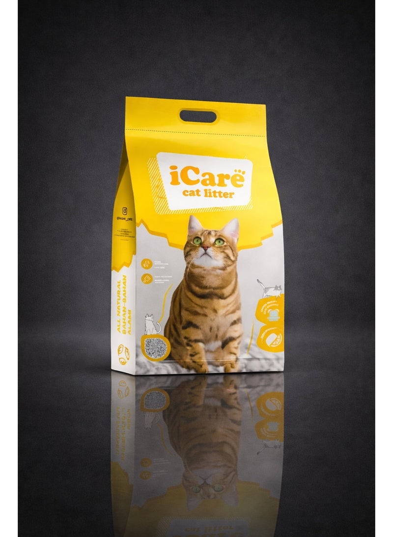 iCare Bentonite Cat Litter - Lemon Flavour - 5Liters - Image 2